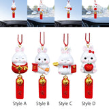 Maxbell car Rabbit Pendant Charms Ornament Resin for Doors Cafes Windows Style A