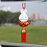 Maxbell car Rabbit Pendant Charms Ornament Resin for Doors Cafes Windows Style A