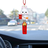 Maxbell car Rabbit Pendant Charms Ornament Resin for Doors Cafes Windows Style B