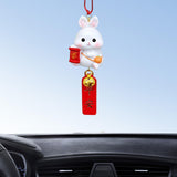 Maxbell car Rabbit Pendant Charms Ornament Resin for Doors Cafes Windows Style B