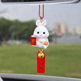 Maxbell car Rabbit Pendant Charms Ornament Resin for Doors Cafes Windows Style B