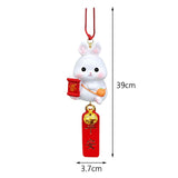 Maxbell car Rabbit Pendant Charms Ornament Resin for Doors Cafes Windows Style B