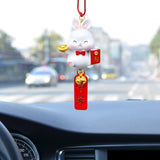 Maxbell car Rabbit Pendant Charms Ornament Resin for Doors Cafes Windows Style C
