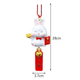 Maxbell car Rabbit Pendant Charms Ornament Resin for Doors Cafes Windows Style C