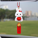 Maxbell car Rabbit Pendant Charms Ornament Resin for Doors Cafes Windows Style D