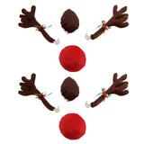 Maxbell Christmas Car Reindeer Antlers and Nose Decorations LED Simple to Clean Coloured lights