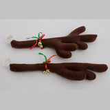 Maxbell Christmas Car Reindeer Antlers and Nose Decorations LED Simple to Clean Coloured lights