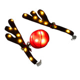 Maxbell Christmas Car Reindeer Antlers and Nose Decorations LED Simple to Clean Warm lamp