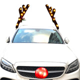 Maxbell Christmas Car Reindeer Antlers and Nose Decorations LED Simple to Clean Warm lamp