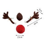 Maxbell Christmas Car Reindeer Antlers and Nose Decorations LED Simple to Clean Warm lamp