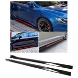 Maxbell Universal Car Side Skirts Extension splitters Body Kit Spare Parts Black