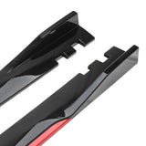 Maxbell Universal Car Side Skirts Extension splitters Body Kit Spare Parts Black Red