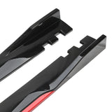 Maxbell Car Side Skirts Extension Easy to Install Premium Replacement Black Red