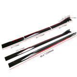 Maxbell Car Side Skirts Extension Easy to Install Premium Replacement Black Red