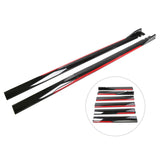 Maxbell Car Side Skirts Extension Easy to Install Premium Replacement Black Red