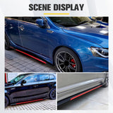 Maxbell Car Side Skirts Extension Easy to Install Premium Replacement Black Red