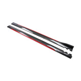 Maxbell Universal Car Side Skirts Extension splitters Body Kit Spare Parts Carbon Fiber Red