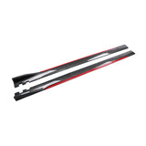 Maxbell Universal Car Side Skirts Extension splitters Body Kit Spare Parts Carbon Fiber Red