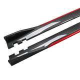 Maxbell Universal Car Side Skirts Extension splitters Body Kit Spare Parts Carbon Fiber Red