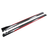 Maxbell Universal Car Side Skirts Extension splitters Body Kit Spare Parts Carbon Fiber Red