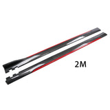 Maxbell Universal Car Side Skirts Extension splitters Body Kit Spare Parts Carbon Fiber Red