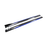 Maxbell Universal Car Side Skirts Extension splitters Body Kit Spare Parts Carbon Fiber Blue