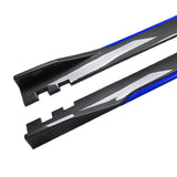 Maxbell Universal Car Side Skirts Extension splitters Body Kit Spare Parts Carbon Fiber Blue