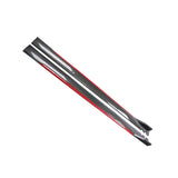 Maxbell Car Side Skirts Extension Easy to Install Premium Replacement Carbon Fiber Red
