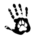 Maxbell Creative Handprint Decal Wallpaper PVC for Halloween Laptop Window 18CM  Black