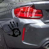 Maxbell Creative Handprint Decal Wallpaper PVC for Halloween Laptop Window 18CM  Black