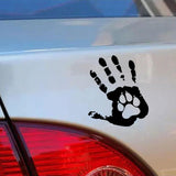 Maxbell Creative Handprint Decal Wallpaper PVC for Halloween Laptop Window 18CM  Black