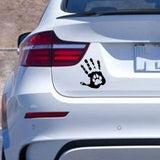 Maxbell Creative Handprint Decal Wallpaper PVC for Halloween Laptop Window 18CM  Black