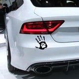 Maxbell Creative Handprint Decal Wallpaper PVC for Halloween Laptop Window 18CM  Black