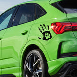 Maxbell Creative Handprint Decal Wallpaper PVC for Halloween Laptop Window 18CM  Black