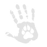 Maxbell Creative Handprint Decal Wallpaper PVC for Halloween Laptop Window 12.7CM White