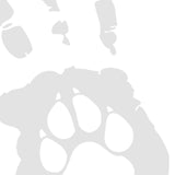 Maxbell Creative Handprint Decal Wallpaper PVC for Halloween Laptop Window 18CM White