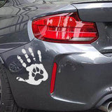 Maxbell Creative Handprint Decal Wallpaper PVC for Halloween Laptop Window 18CM White