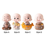 Maxbell Little Monk Ornament Statue for Living Room Auto Interior Accessories Style A