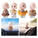 Maxbell Little Monk Ornament Statue for Living Room Auto Interior Accessories Style A