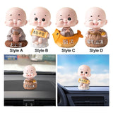 Maxbell Little Monk Ornament Statue for Living Room Auto Interior Accessories Style A