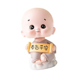 Maxbell Little Monk Ornament Statue for Living Room Auto Interior Accessories Style A