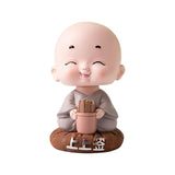Maxbell Little Monk Ornament Statue for Living Room Auto Interior Accessories Style A