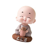 Maxbell Little Monk Ornament Statue for Living Room Auto Interior Accessories Style A