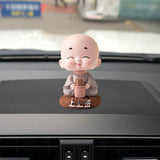 Maxbell Little Monk Ornament Statue for Living Room Auto Interior Accessories Style A
