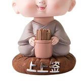Maxbell Little Monk Ornament Statue for Living Room Auto Interior Accessories Style A
