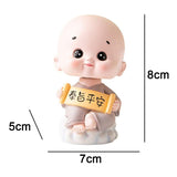 Maxbell Little Monk Ornament Statue for Living Room Auto Interior Accessories Style B