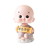 Maxbell Little Monk Ornament Statue for Living Room Auto Interior Accessories Style B
