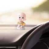 Maxbell Little Monk Ornament Statue for Living Room Auto Interior Accessories Style B