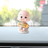 Maxbell Little Monk Ornament Statue for Living Room Auto Interior Accessories Style B