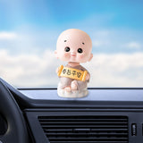 Maxbell Little Monk Ornament Statue for Living Room Auto Interior Accessories Style B